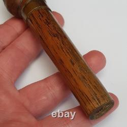 Unusual Carved Wooden Walking Stick Handle Eagle And Mans Head Antique c1880