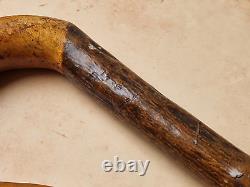 Very Long Shepherds Crook Hiking Cane Walking Stick Metal Ground Spike 71