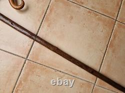 Very Long Shepherds Crook Hiking Cane Walking Stick Metal Ground Spike 71