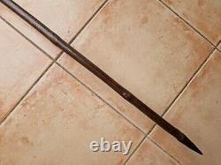 Very Long Shepherds Crook Hiking Cane Walking Stick Metal Ground Spike 71