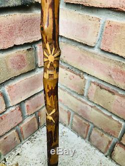 Very RARE BSA Boy Scouts of America Hand Carved V. President Cane Walking Stick