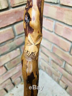 Very RARE BSA Boy Scouts of America Hand Carved V. President Cane Walking Stick