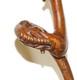 Victorian Folk Art Hand Carved Elephant Head Walking Stick