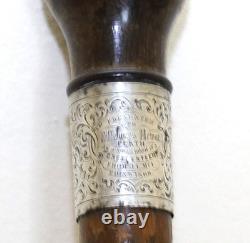 Victorian Folk Art Hand Carved Elephant Head Walking Stick