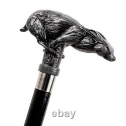 Victorian Rabbit Walking Cane, Wooden Rabbit Head Walking Stick, Carving Handle
