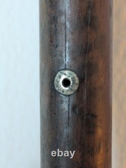 Victorian Shepherds Crook Walking Stick Carved Rams Horn Handle Lanyard Hole