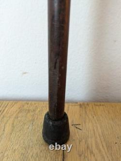 Victorian Shepherds Crook Walking Stick Carved Rams Horn Handle Lanyard Hole