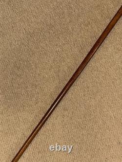 Victorian Walking Stick Gadget Carved Mechanical Duck Hallmarked 1897 Silver