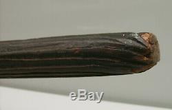 Victorian carved wood walking cane clenched fist handle carved parasol shaft