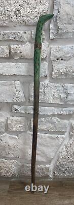 Vintage 38 Hand Carved Snake Reptile Wooden Walking Cane Handmade Walking Stick