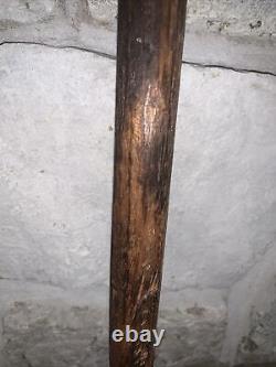 Vintage 38 Hand Carved Snake Reptile Wooden Walking Cane Handmade Walking Stick