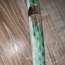 Vintage 38 Hand Carved Snake Reptile Wooden Walking Cane Handmade Walking Stick