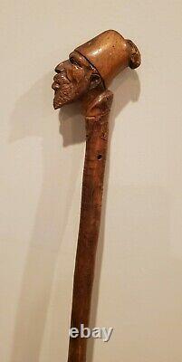 Vintage African Carved Wooded Cane/Walking Stick