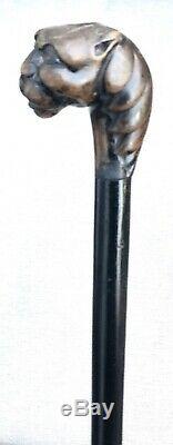 Vintage Antique 1800 Carved Wood Knob Swagger Walking Stick Cane Old