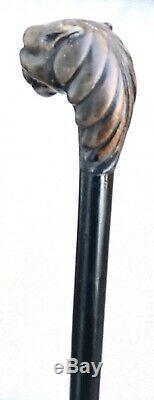 Vintage Antique 1800 Carved Wood Knob Swagger Walking Stick Cane Old