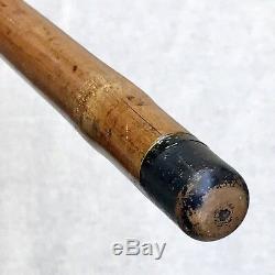 Vintage Antique 19C Chinese Japanese Asian Carved Wood Walking Stick Cane Old