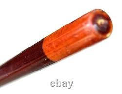 Vintage Antique Carved Resin Shaking Hands Fancy Knob Walking Stick Cane Old