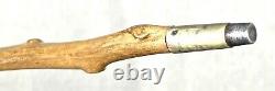 Vintage Antique Child Carved Wood Alligator Fancy Crook Walking Stick Cane 27.5