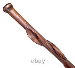 Vintage Antique Folk Art Carved Wood Reptiles Swagger Knob Walking Stick Cane