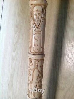 Vintage Bone Hand Carved Asian Walking Sticks