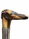 Vintage Carved Greyhound Walking Cane/Stick