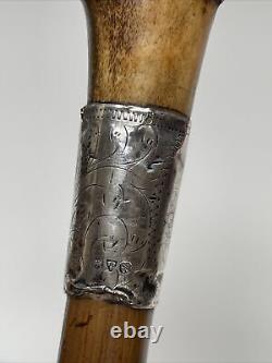 Vintage Carved Greyhound Walking Cane/Stick