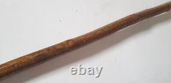 Vintage Carved Rams Horn Handle Walking Stick Shepherds Crook 52 Curled Arrow