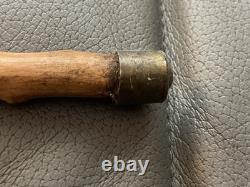 Vintage Carved Resin Dog Head Walking Cane Glass Eyes 100cm