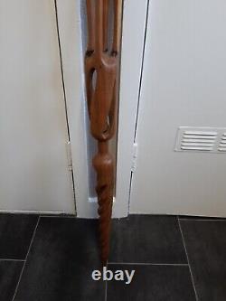 Vintage Carved Walking Stick Stunning Giraffe Beautiful Carving Rare African