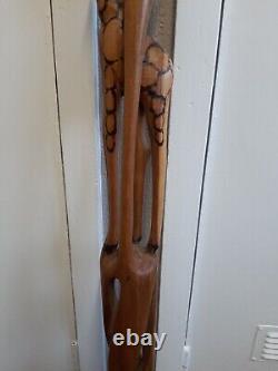 Vintage Carved Walking Stick Stunning Giraffe Beautiful Carving Rare African