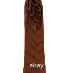 Vintage Carved Wooden Walking Stick Antelope Head Design 75cm Collectible