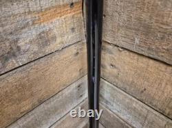 Vintage Cobra Head Walking Stick Black Shaft Silver Coloured Metal Cobra