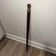 Vintage Dragon Carved Cane Walking Stick with Hidden Pool Cue Brass Fittings
