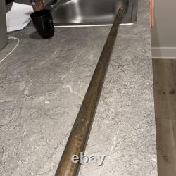 Vintage Dragon Carved Cane Walking Stick with Hidden Pool Cue Brass Fittings