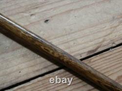 Vintage Hallmarked Silver London 1936 Hand Carved Shaft Top T. D Walking Stick