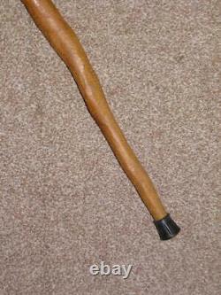 Vintage Hand Carved African Tribal Mans Head Topped Walking Stick 91cm