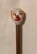 Vintage Hand Carved CLOWN Head Handle Wooden Walking Cane Handmade Walking Stick