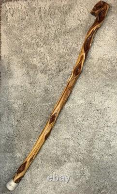 Vintage Hand Carved Diamond Willow Wizard Staff Walking Stick Cane Knotted Root