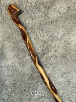 Vintage Hand Carved Diamond Willow Wizard Staff Walking Stick Cane Knotted Root