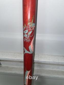 Vintage Hand Carved Dragon Convertible Walking Stick-Cane withConcealed Pool Cue