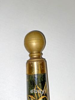 Vintage Hand Carved Dragon Dark Wood Walking Stick WithHidden Pool Cue