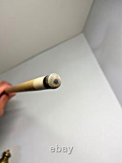 Vintage Hand Carved Dragon Dark Wood Walking Stick WithHidden Pool Cue