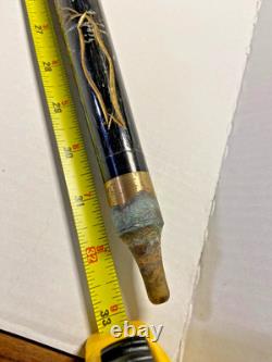 Vintage Hand Carved Dragon Dark Wood Walking Stick WithHidden Pool Cue