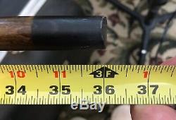 Vintage Hand Carved Horn Antler Hunting Dogs Wild Boar Walking Stick Cane 36