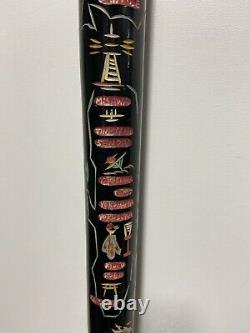 Vintage Hand-Carved Pool Cue Walking Stick, Japan