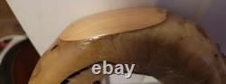 Vintage Hand-Carved Ram's Horn Shepherd's Walking Stick Travel Badges