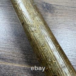 Vintage Hand Carved Root Wood Walking Staff Stick Folk Art Face 137cm