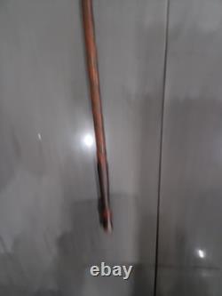 Vintage Hand Carved Solid Wooden African Tribal Walking Stick