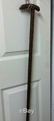 Vintage Hand Carved Walking Stick- A Work Of Art- 36- Very Sturdy