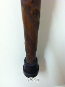 Vintage Hand Carved Walking Stick- A Work Of Art- 36- Very Sturdy